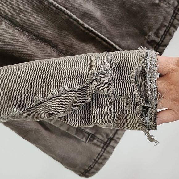 Woolrich utility sherpa lined hooded jacket olive green thrashed distressed smal - Picture 8 of 14